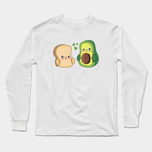 All i need is bread and avocado, Kawaii bread and avocado. Long Sleeve T-Shirt